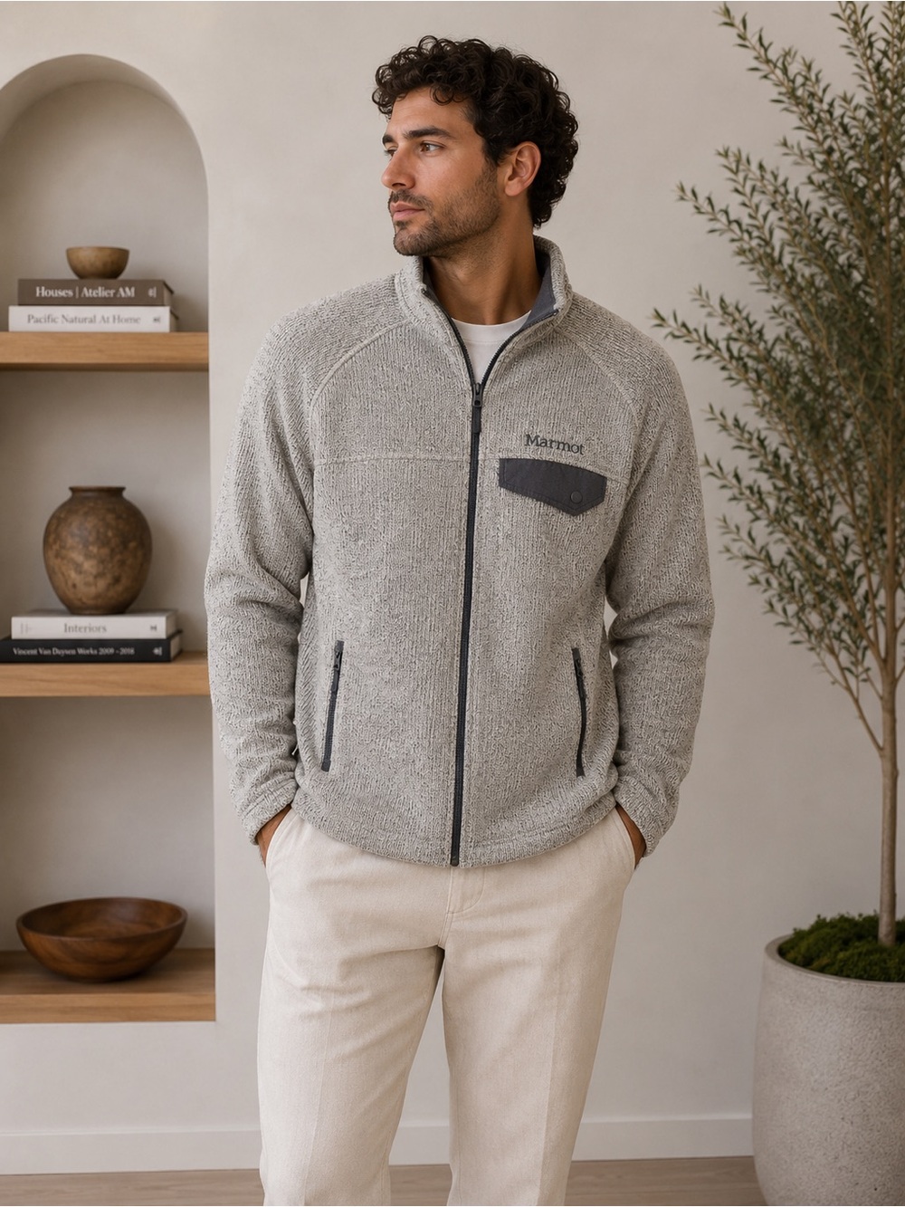 LIKE NEW Marmot Gray Full Zip Jacket